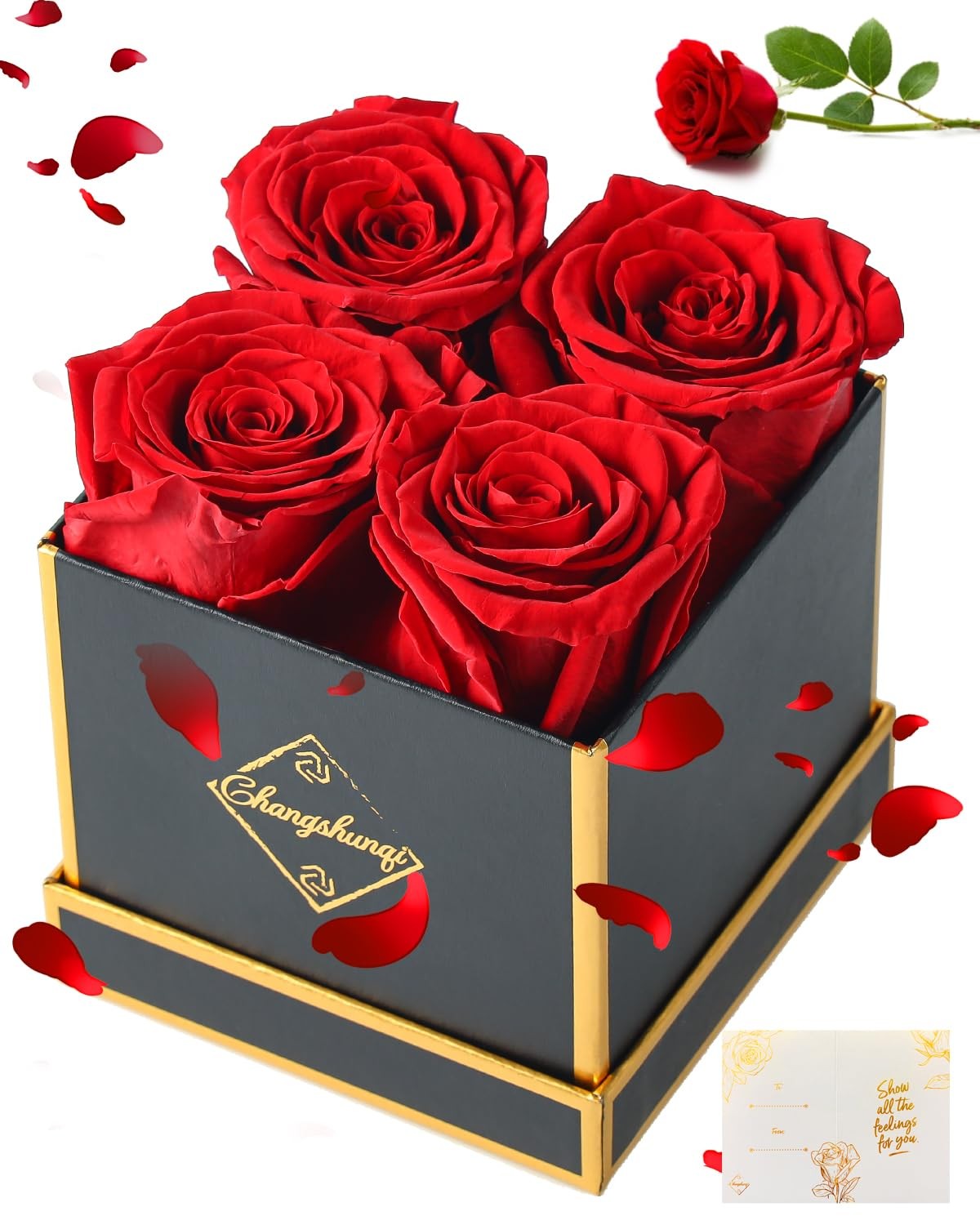 Forever Flowers, Preserved Roses in a , Eternal Rose Flowers for Delivery, Fo…