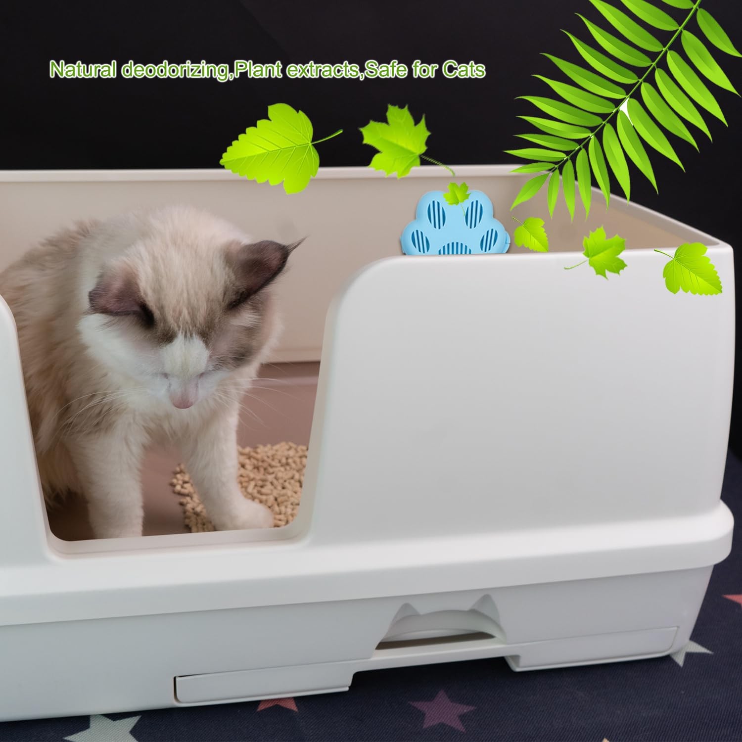 6 Pack Pet Odor Eliminator,Cat Litter Box 1 Ounce (Pack of 6), Beige