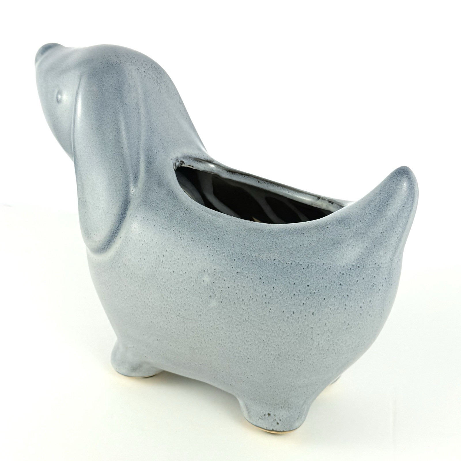 Gray Dog Ceramic Planter – Houseplant – Succulent Indoor Pot – Home Decor. MCM