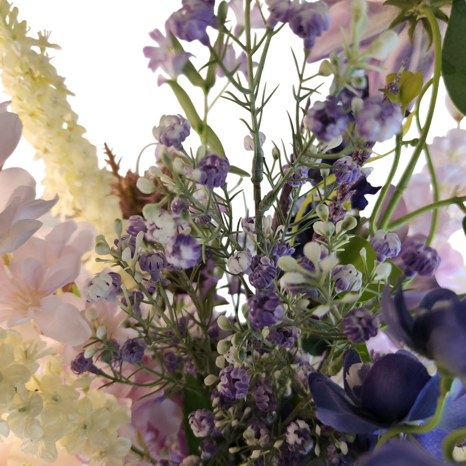 Artificial Purple & Lavender Flower Bouquet Hand-Tied Arrangement Stunning Displ