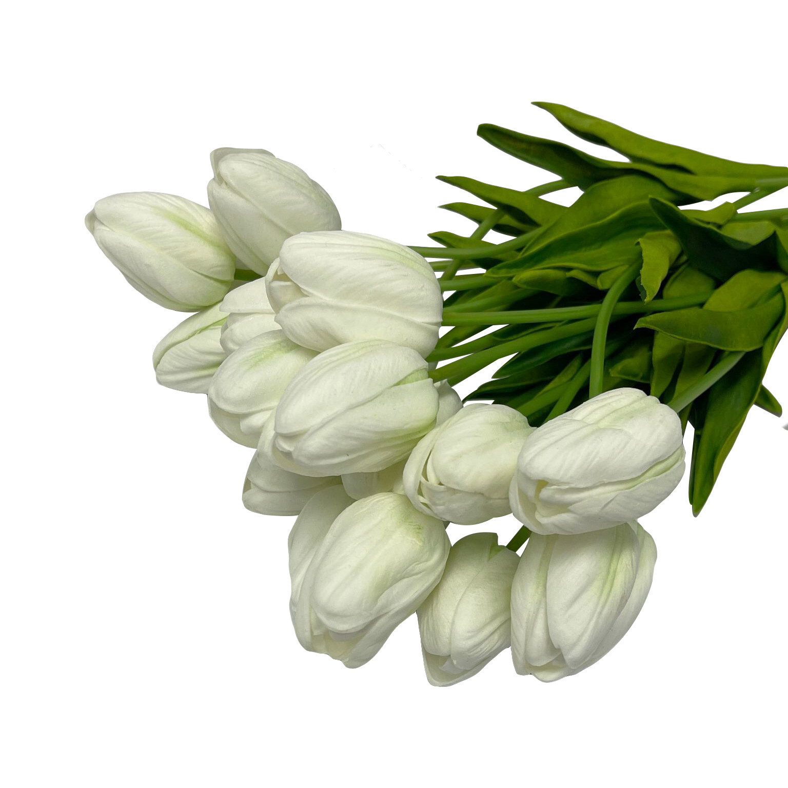 36 Pc Artificial Foam 15” Real Touch White Tulip Flower Faux Flower Silk Floral