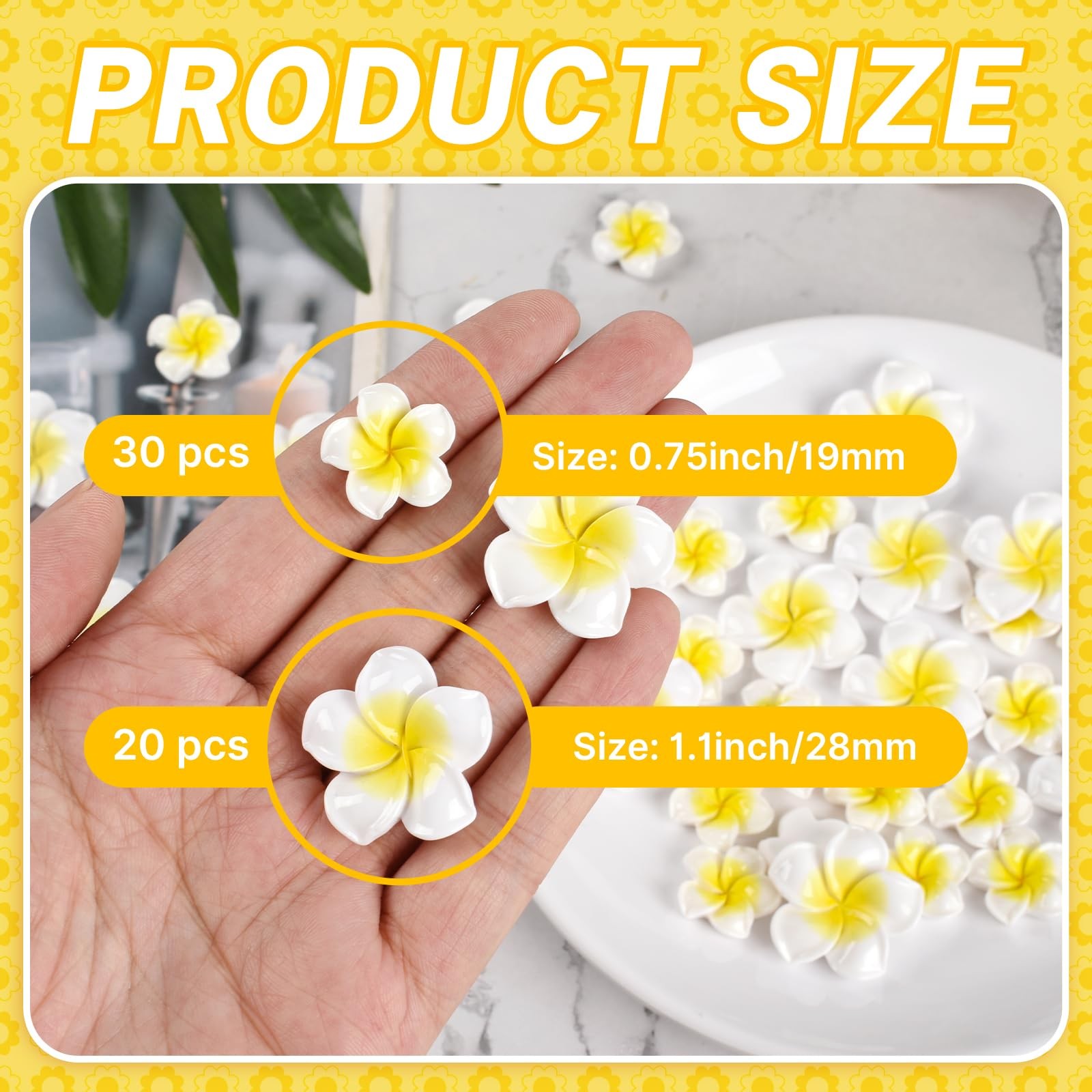 50PCS Resin Flower Assorted Colors Mini Plumeria Flower Flatback Flowers for …