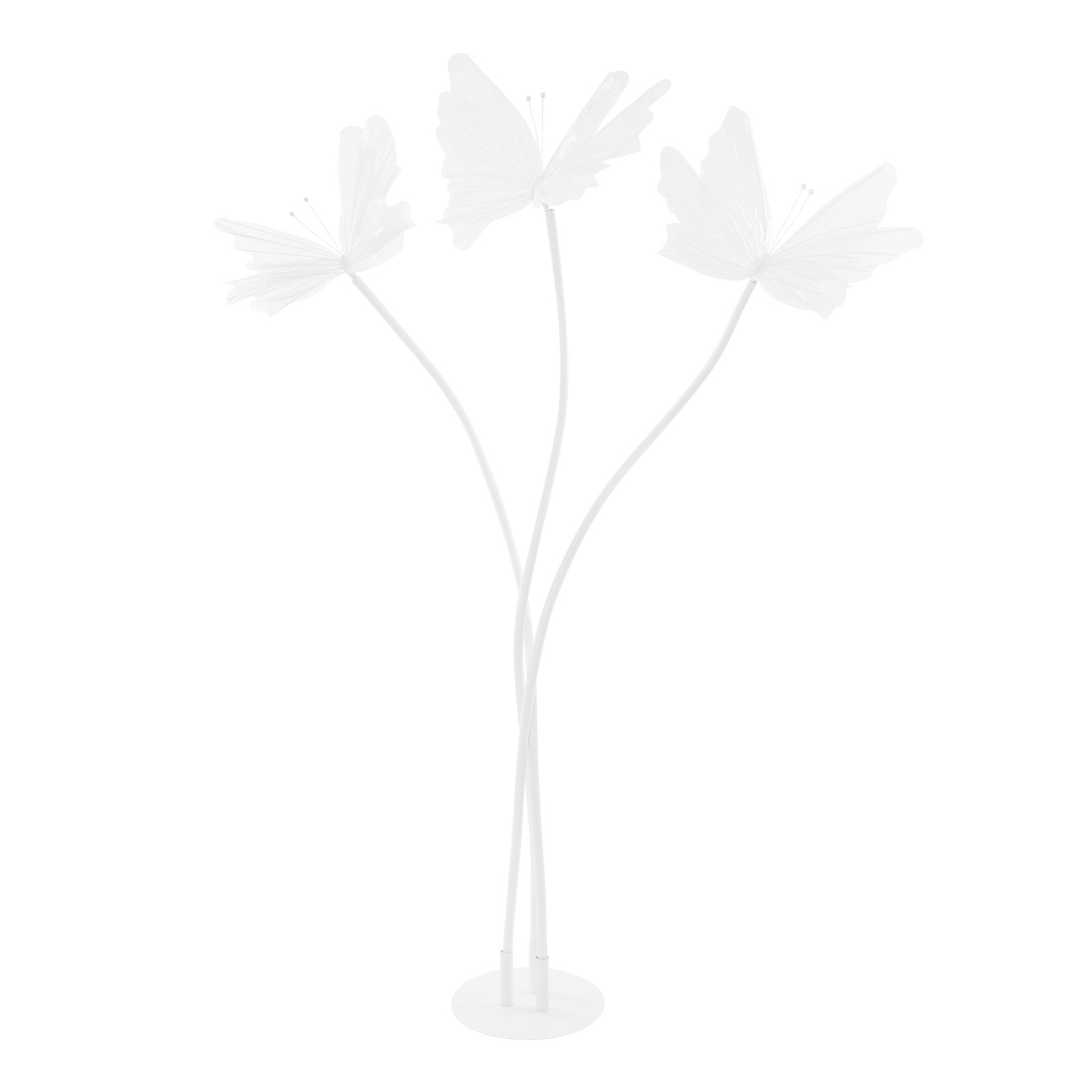 Butterfly Decoration with Standing Base, Artificial Decoration Butterflies White