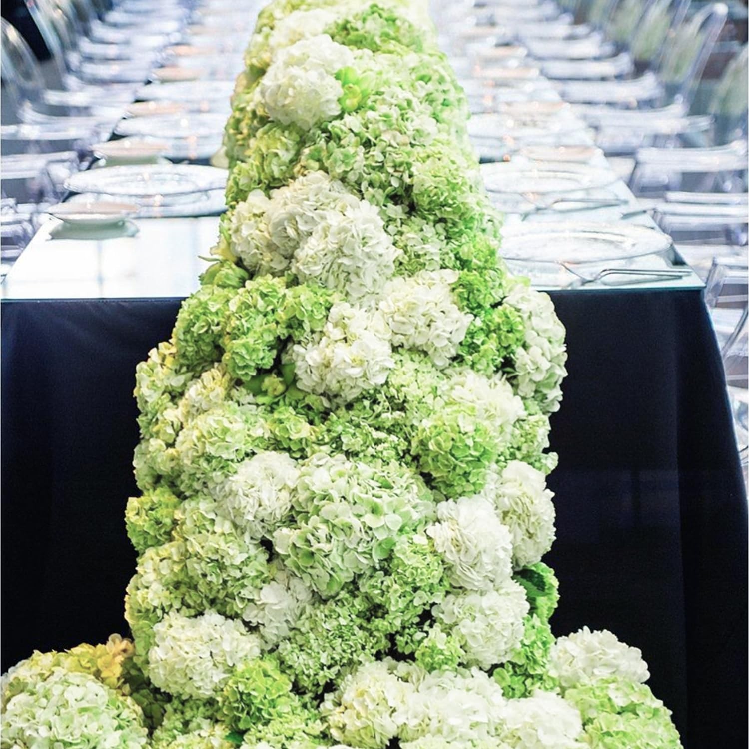 3pcs Light Green Lifelike Hydrangea Artificial Flowers 22inch Real Touch Faux…