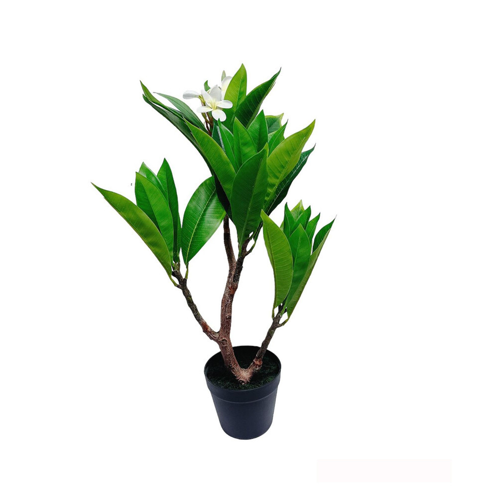 2.25 Ft Cream Fuchsia Artificial Plumeria Flower Tree for Indoor Outdoor Garden