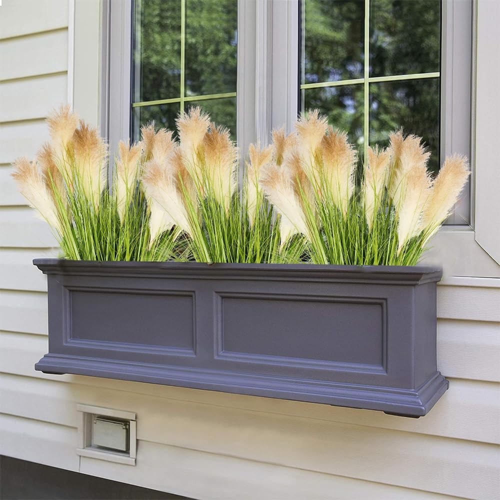 Melorca&Guilla Artificial Plants 4PCS 33.5“Fake Plant Tall Onion Fake Grass,F…