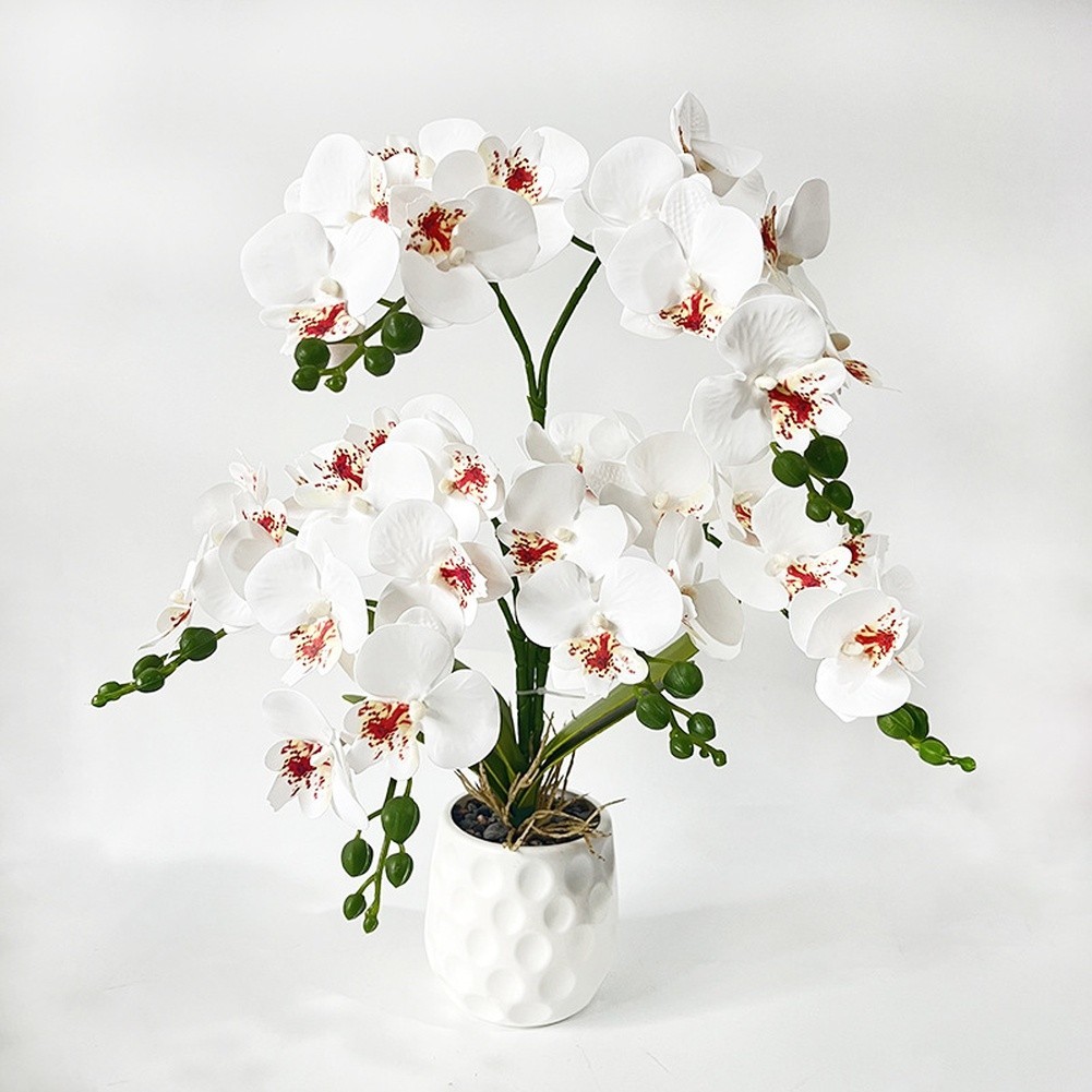 45cm Tall Faux Phalaenopsis Orchid with 36 Blooms for Decorative Display