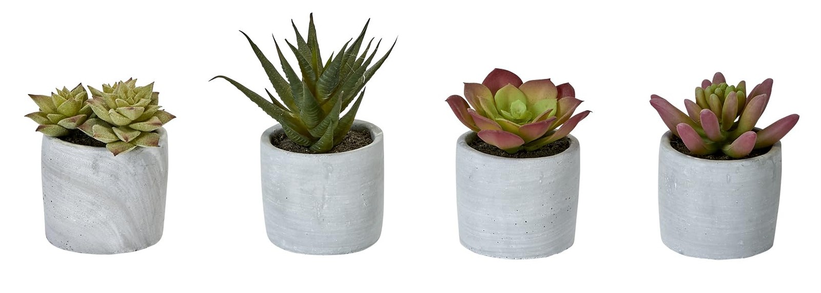Artificial Fake Succulent Plant in 2.75” Diameter Pot, Set of 4 for Kitchen, …