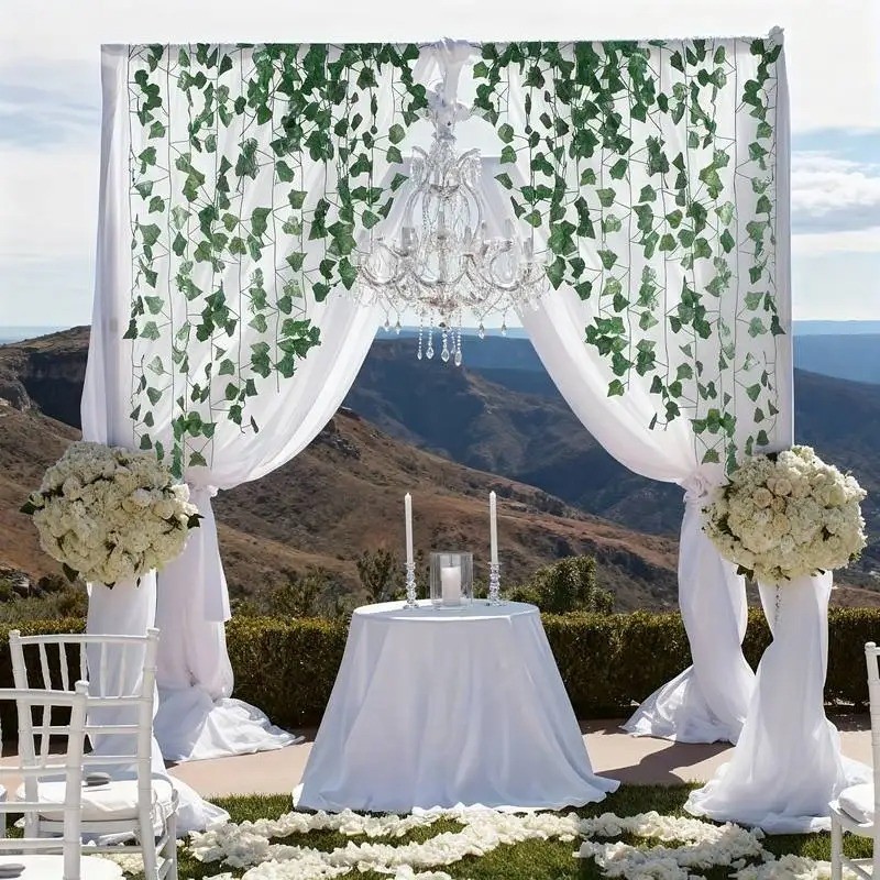 24PCS 19M Artificial Ivy Garland Green Vine Wall Decor for Home Wedding Party