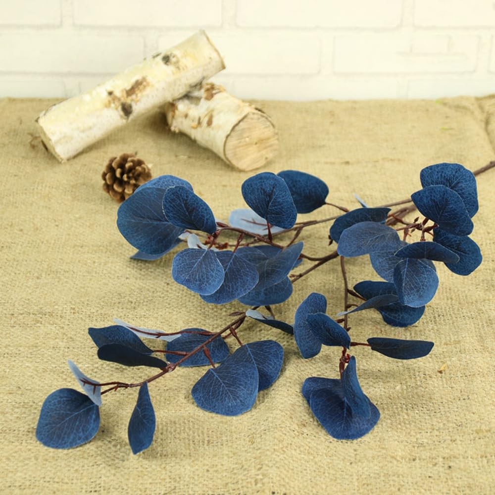 4 Pack Artificial Eucalyptus Stems Leaves 95cm Long Faux Eucalyptus Branches,…