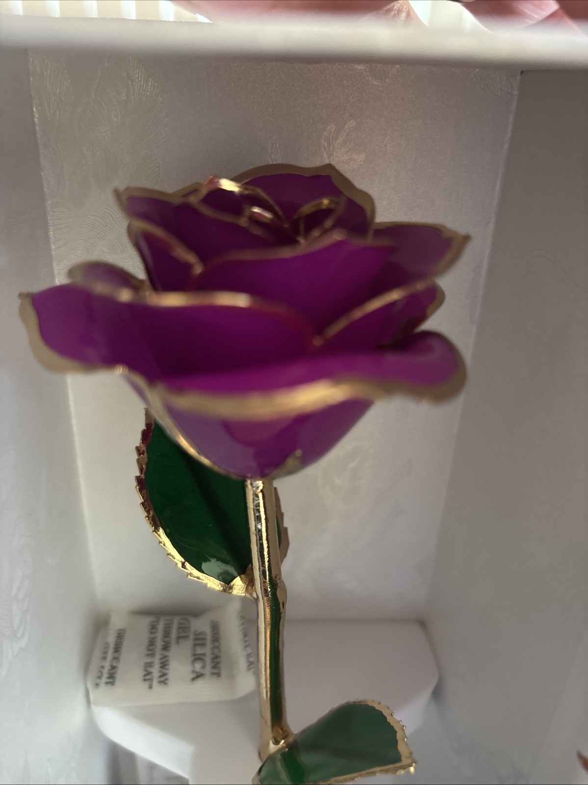 24k Gold Rose (purple) New Gift Boxed