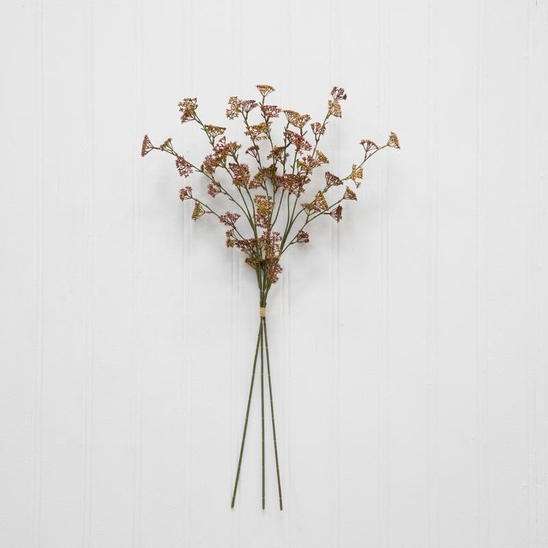 Artificial Dried Rice Stems Fall Decor Bundle 3 Pcs Arrangements Rust Resistant