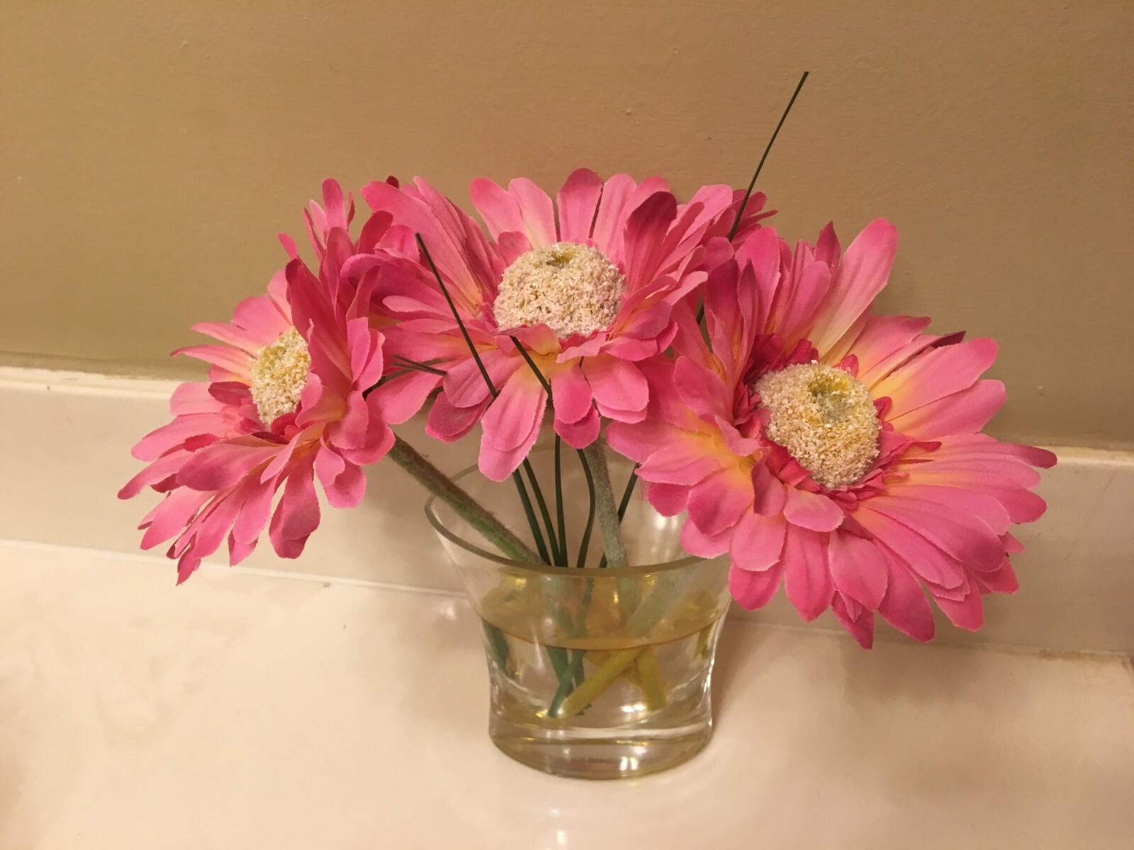 Gerber Daisy Silk Flower Arrangement Decor