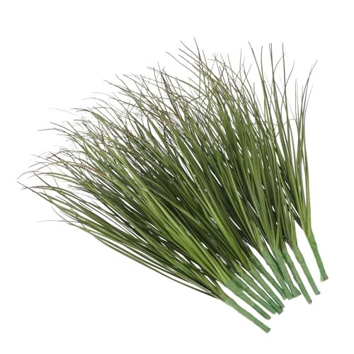 12 Pcs Artificial Grass, 11.79in Fake Grass Artificial Shrub Plants,