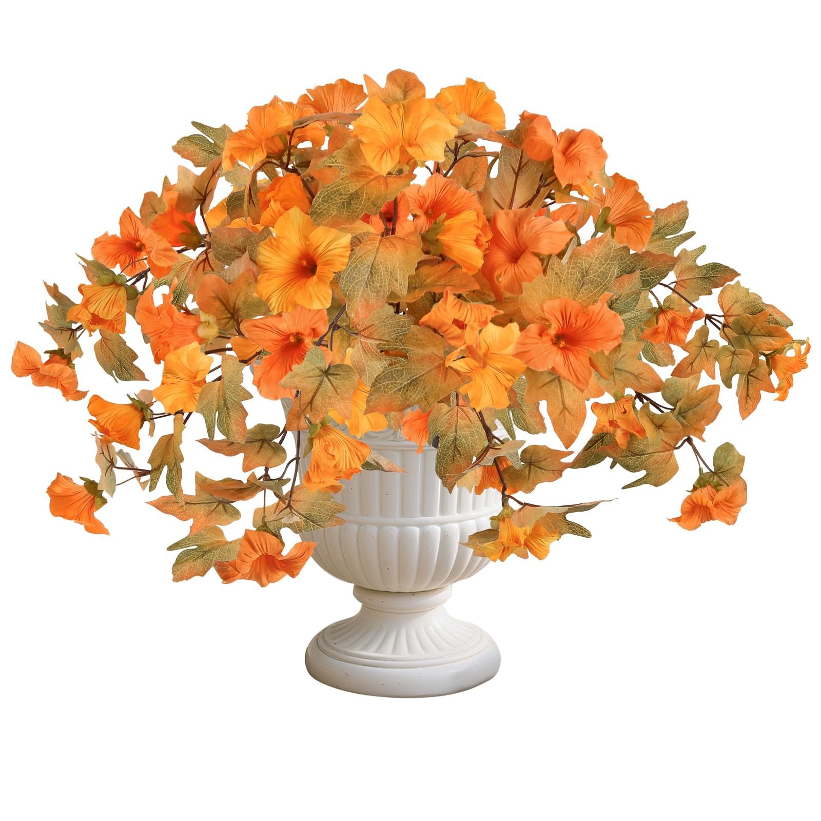 2PCS Artificial Fall Flowers for Outdoor Fall Decorations for Home Fake Petun…