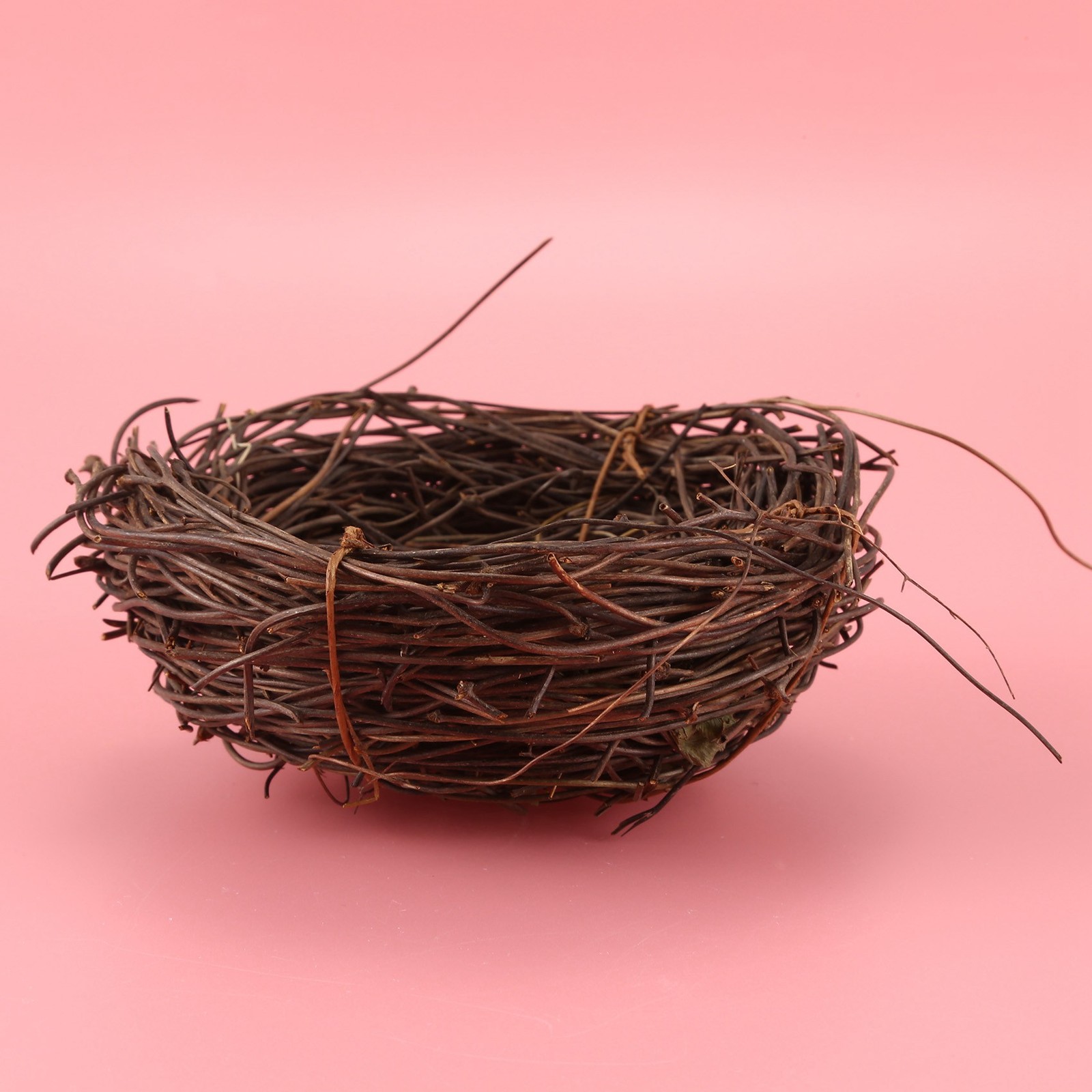 Handmade Vine Bird Nest Home Nature Craft Holiday for Photo Garden5996