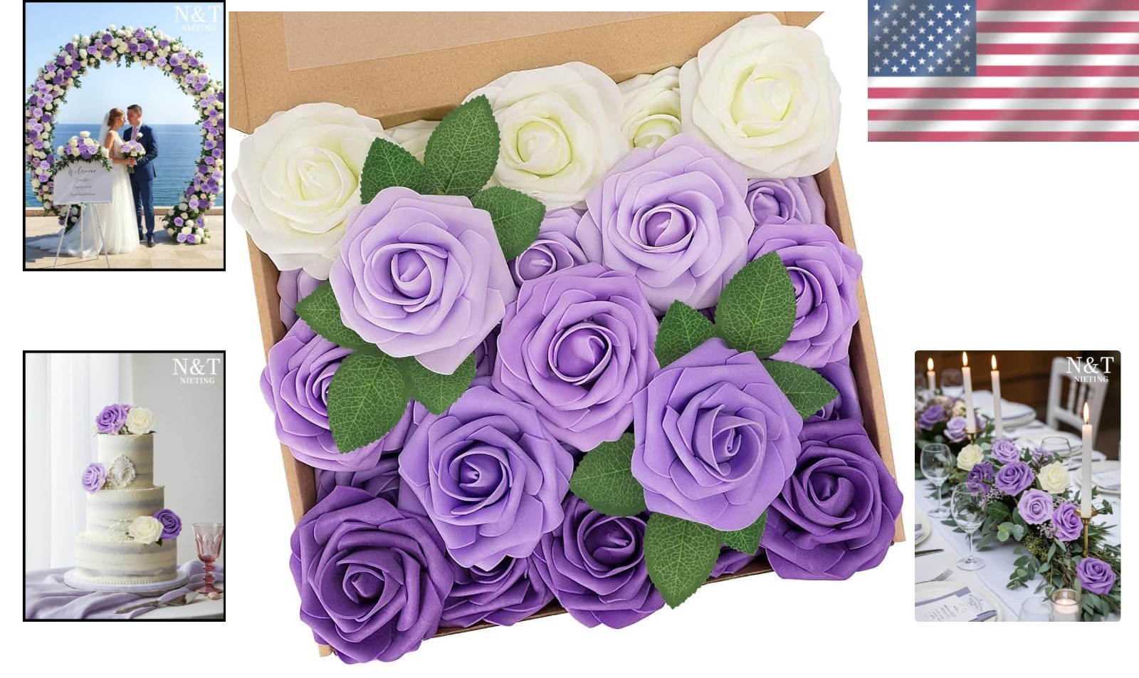 Reusable 25pcs Foam Roses in Purple – Elegant Flowers for Every Celebration