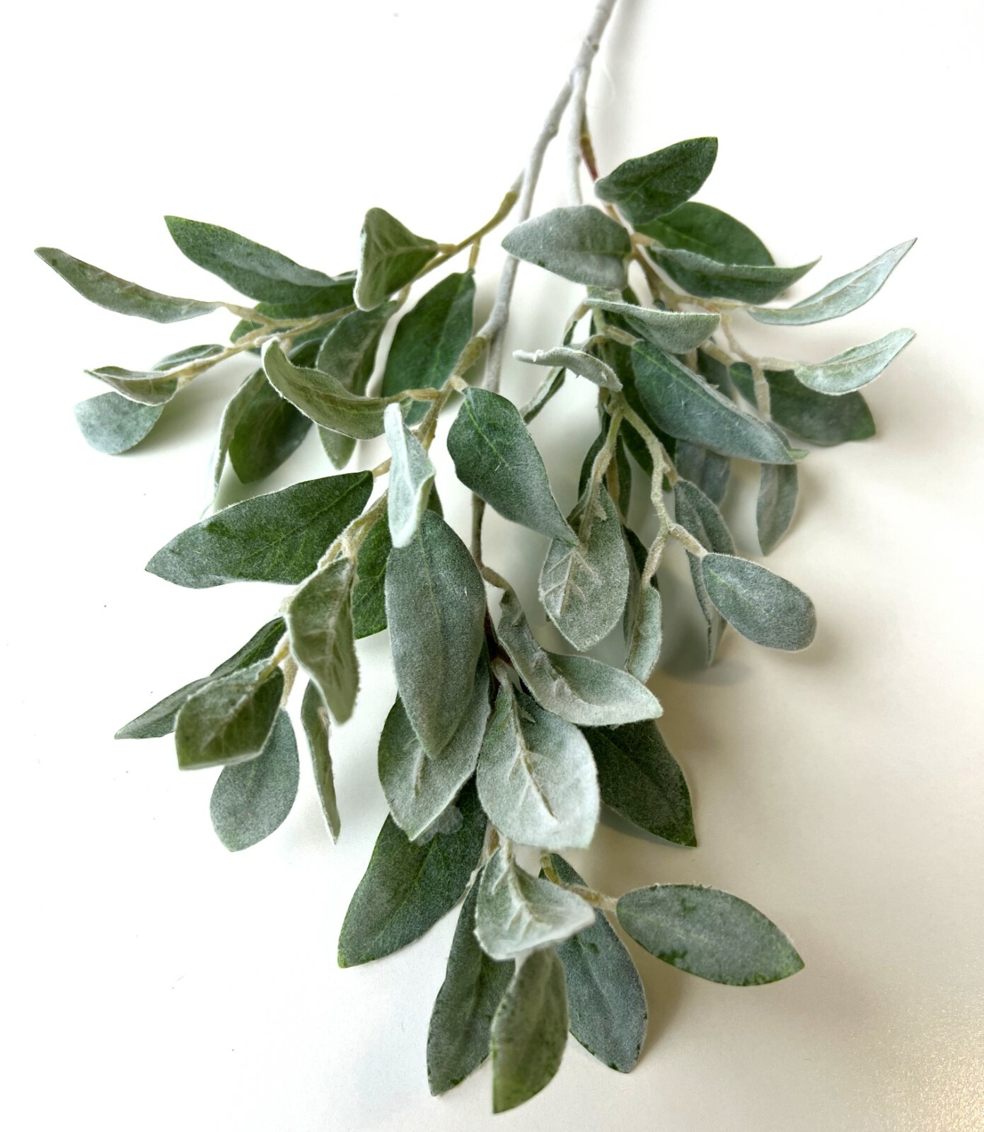 Lambs Ear Spray Artificial Greenery Sage Grey Green Flowers Foliage Leaves Stems