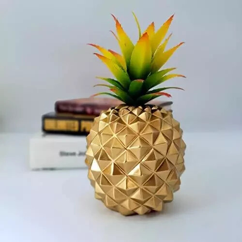 Artificial Succulent Potted Pineapple Decor – Fake Pineapple Home Office Kitc…