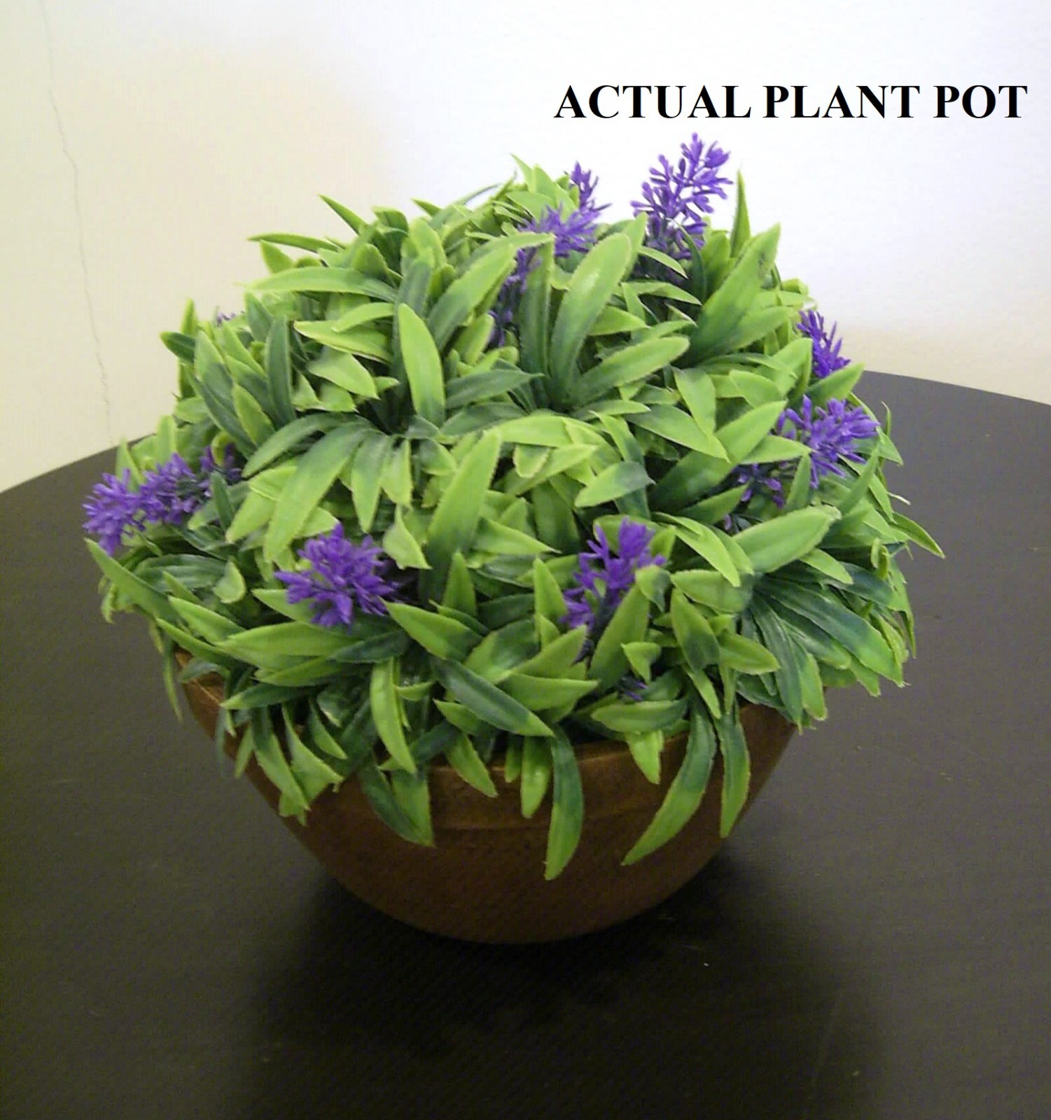 NIB New MYGIFT Faux Purple Lavender Potted Plants in Round Terracotta Plant Pot
