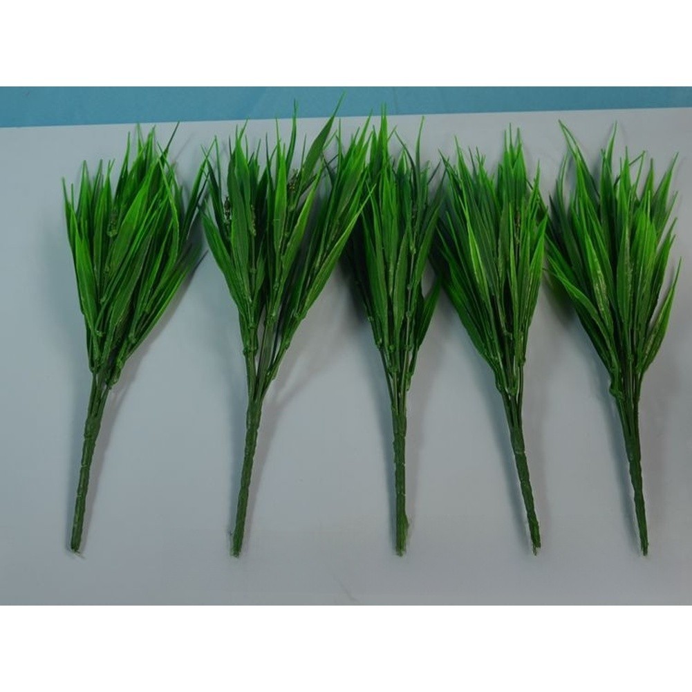 Plastic Artificial Grass 5 Pack for Vase Wedding Outdoor Home Photography Props