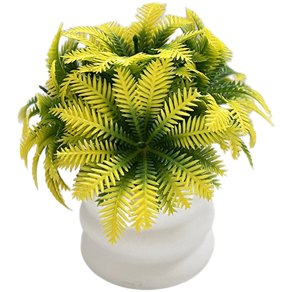 Coconut Leaf Faux Potted Plant for Contemporary Interior and Event Design