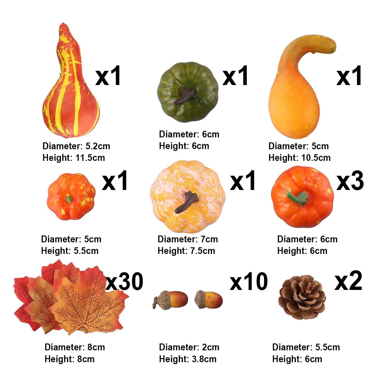 Artificial Pumpkin Harvest Autumn Thanksgiving Wreath Banquet Party Decor