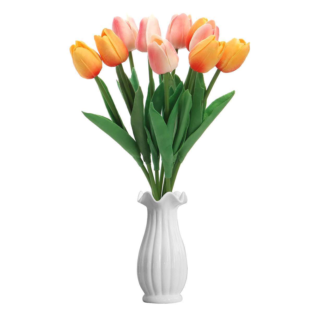 5X Real Touch Artificial Tulips Bouquet Bridal Home Wedding Party Festival Decor