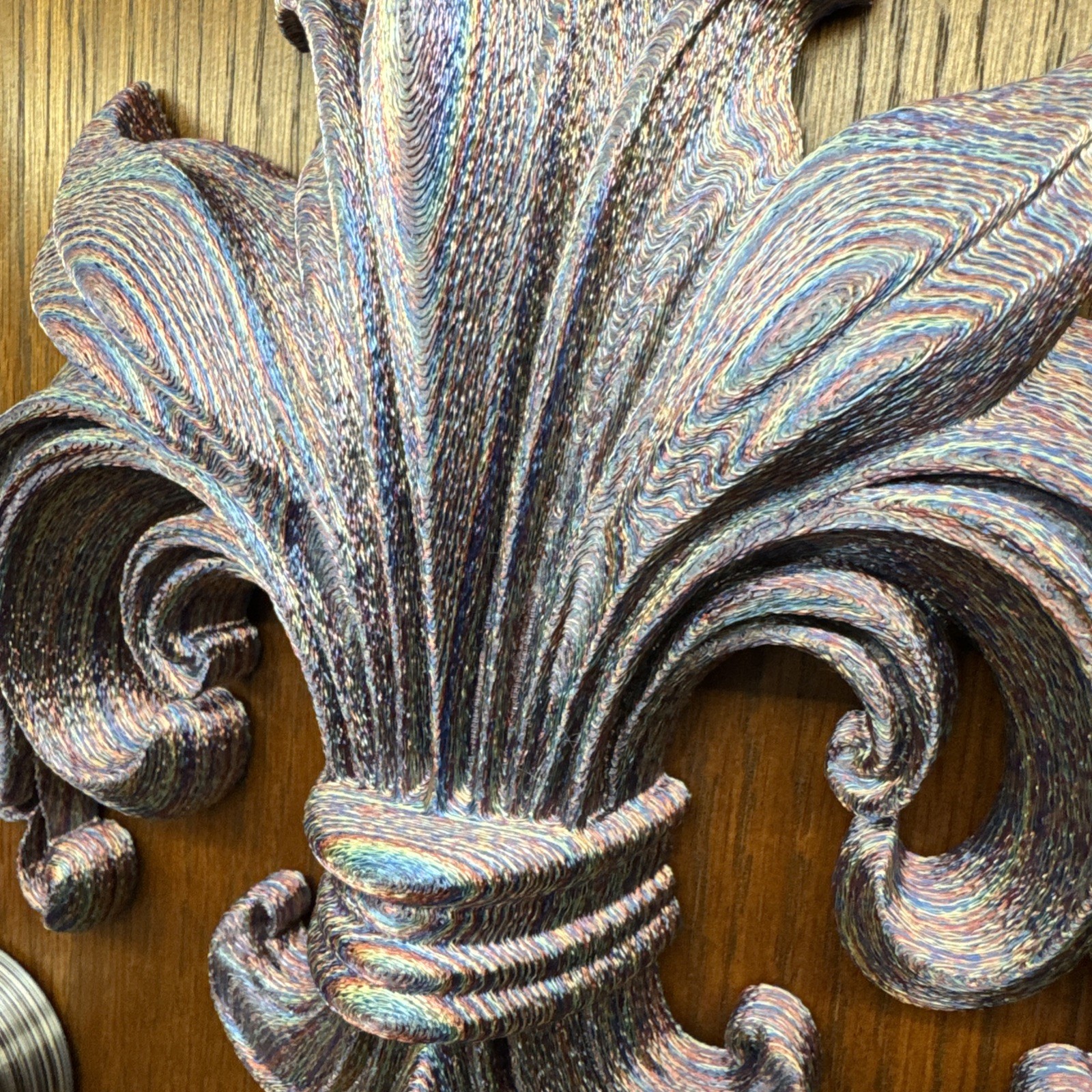 Fleur De Lis Gradient Colors – 3d printed statement piece. 10x10x2