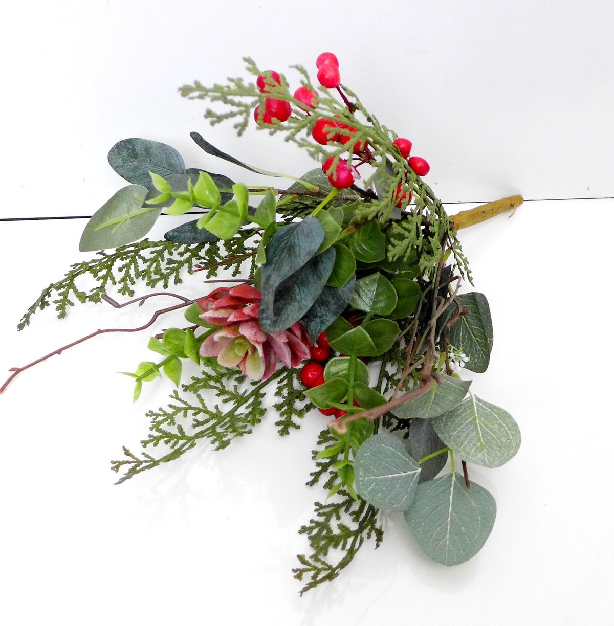 3 Pcs Artificial Plant Plastic Bunch Mini Gress Red Succulents Grass