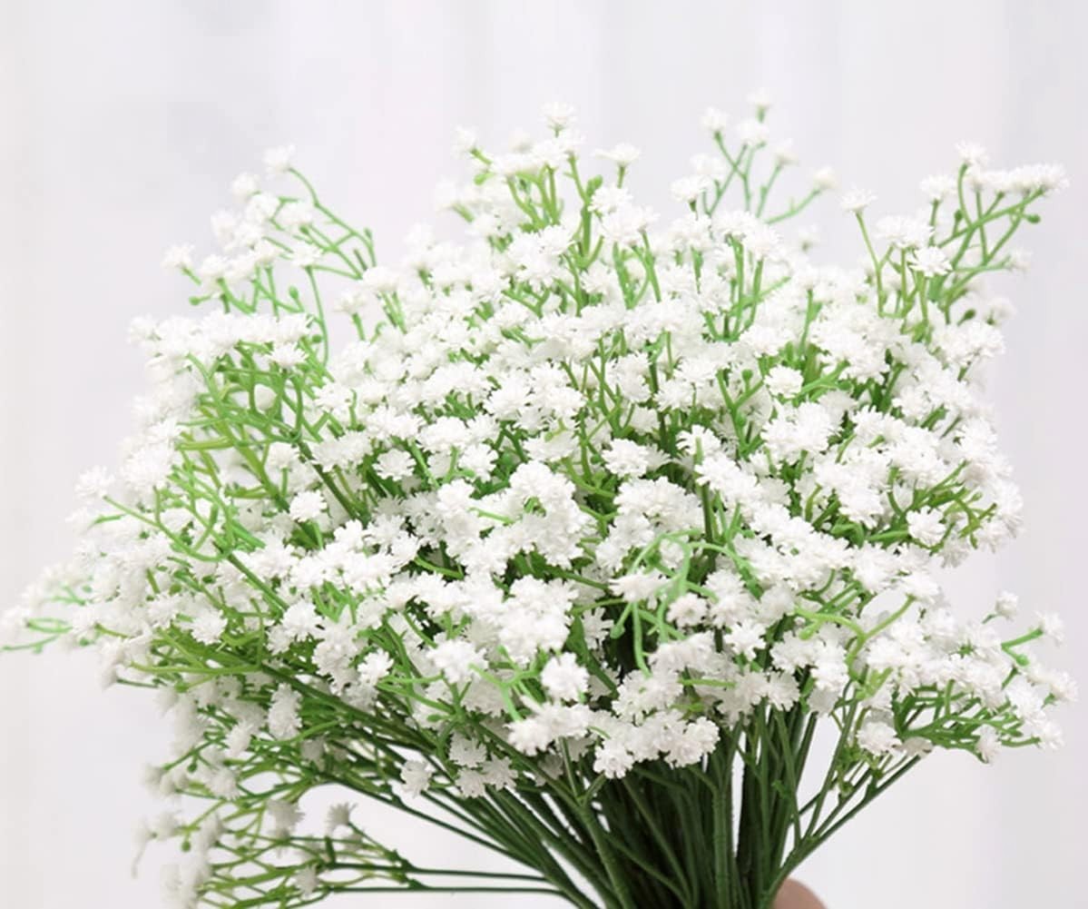 Lifelike 9 Pack Baby’s Breath Flowers – Ideal for Home Decor & Wedding Bouquets