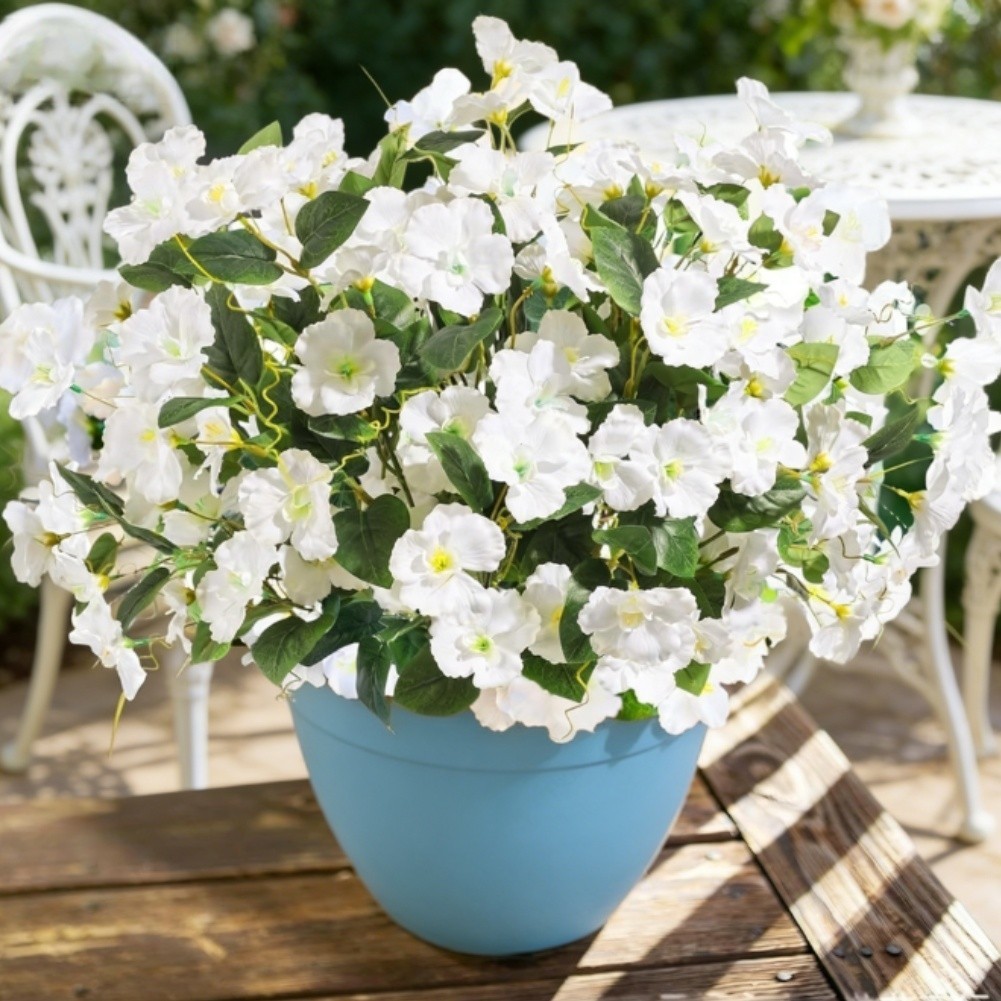 7 Head Silk Hibiscus Flowers Artificial Wedding Decor Home Garden Outdoor Faux