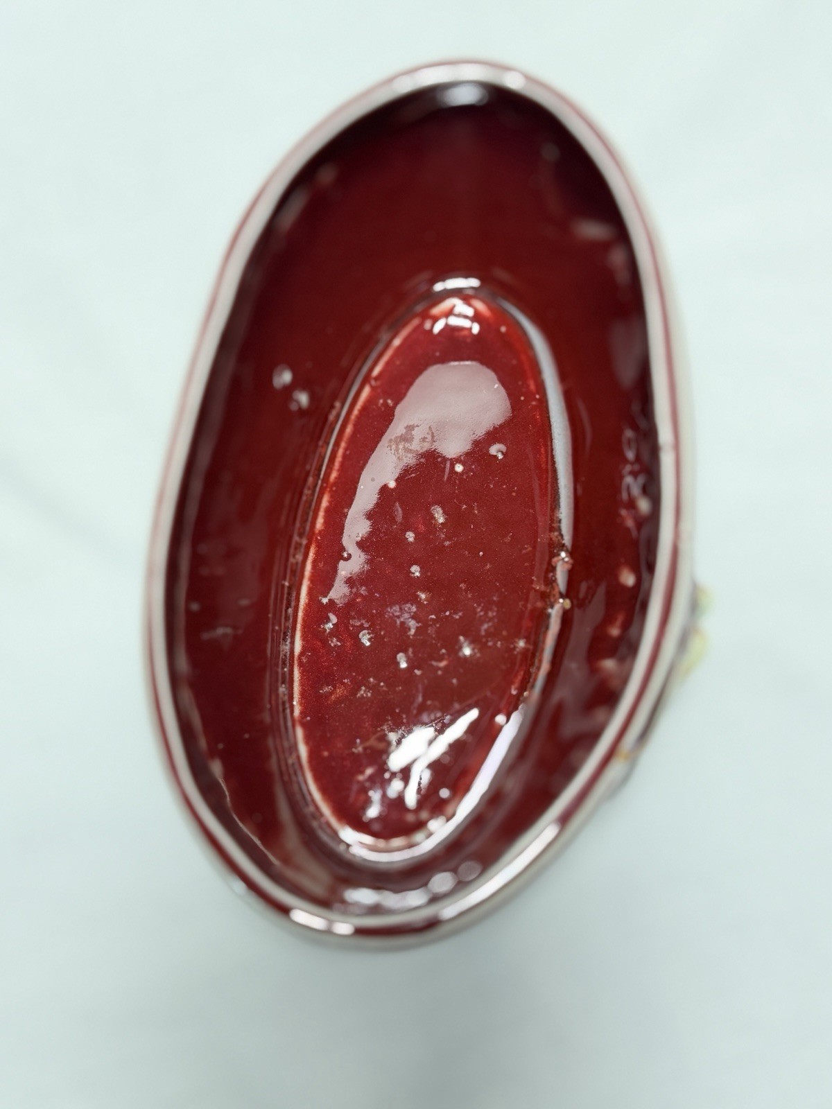 Set Of 2 Flower Pots Redwing Possibly Holly And Pine Motif Burgundy Oval, Square