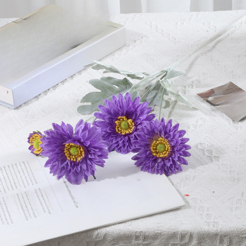 22.83in Pine Needle Style Chrysanthemum Artificial Flower Silk for material