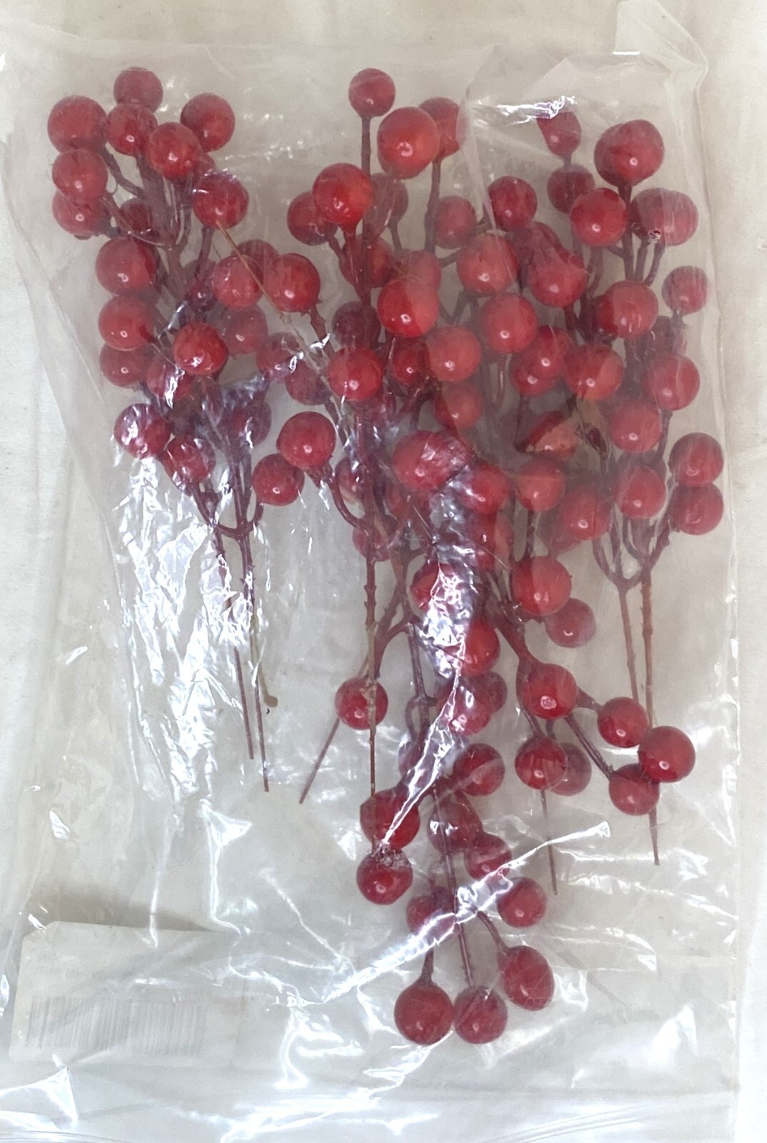 Cozyou 10 Pcs Faux Red Berries for Holiday Décor Approx. 8″