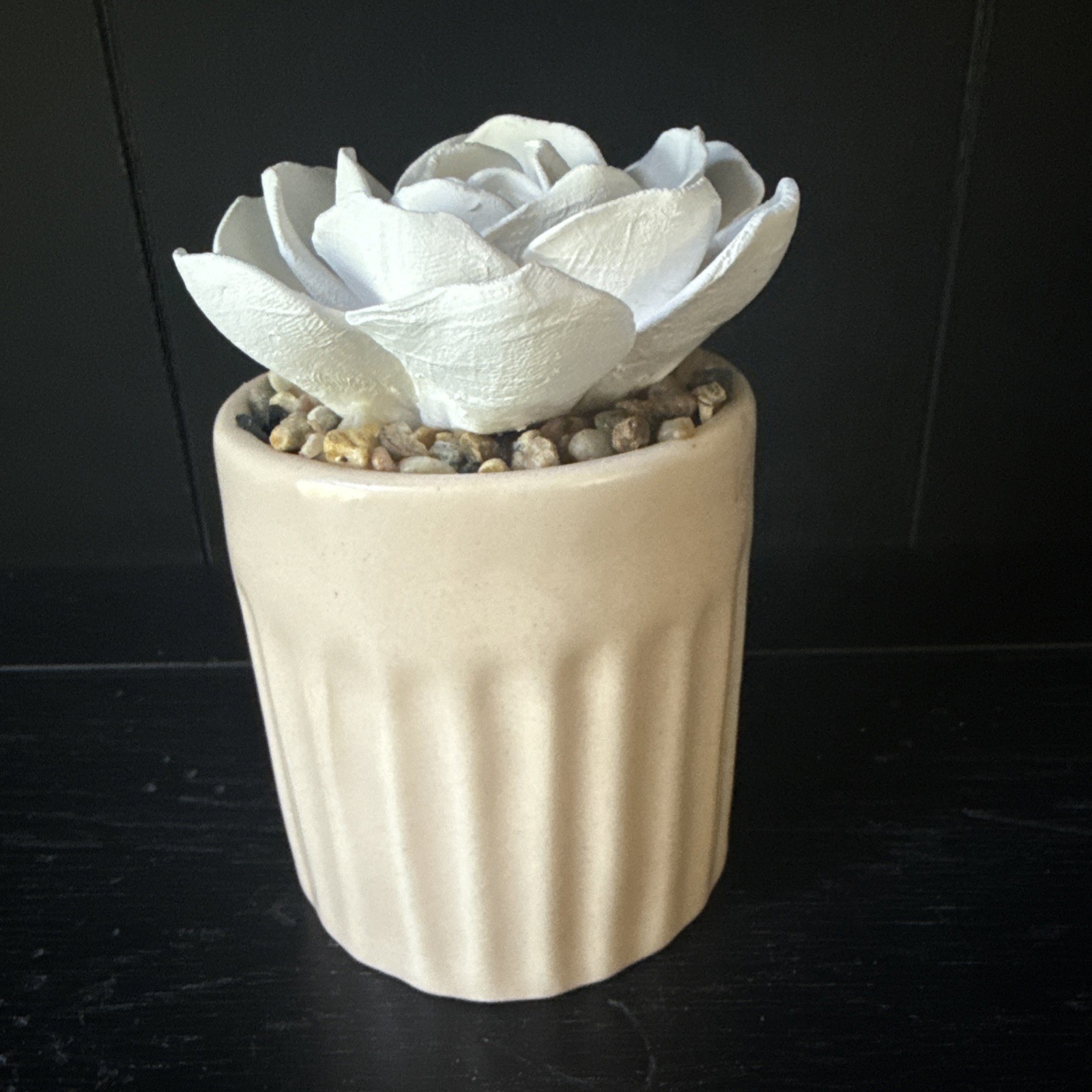 Beige Ceramic Succulent Indoor Decor Stoneware Oil Diffuser Let Love In Demdaco