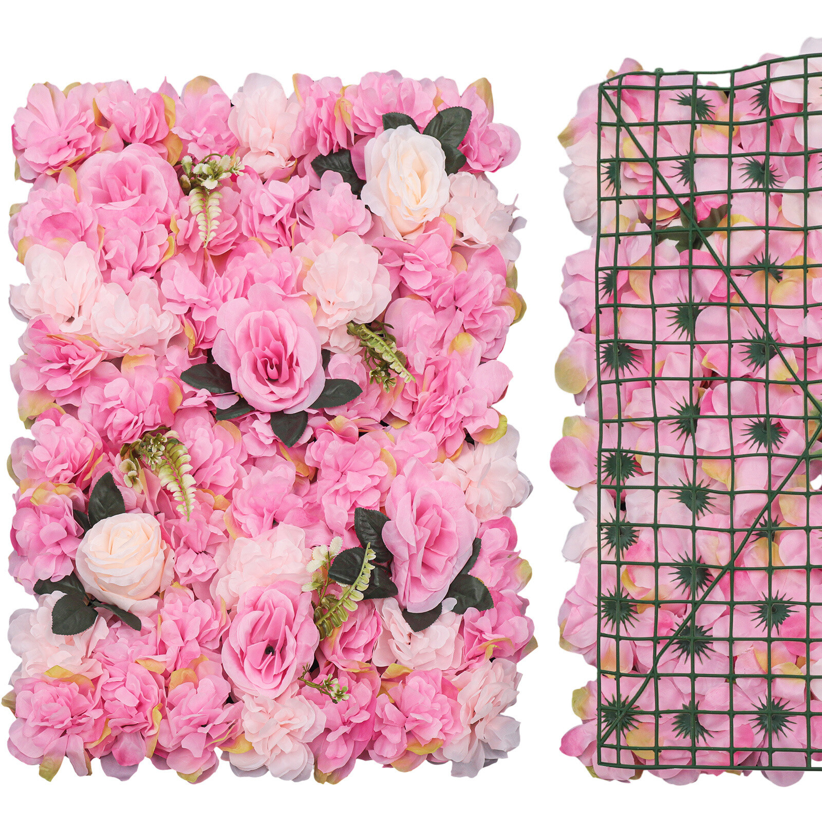 23.6×15.7 inch, 12* Artificial Flower Wall Panels for Wedding Backdrops Decor