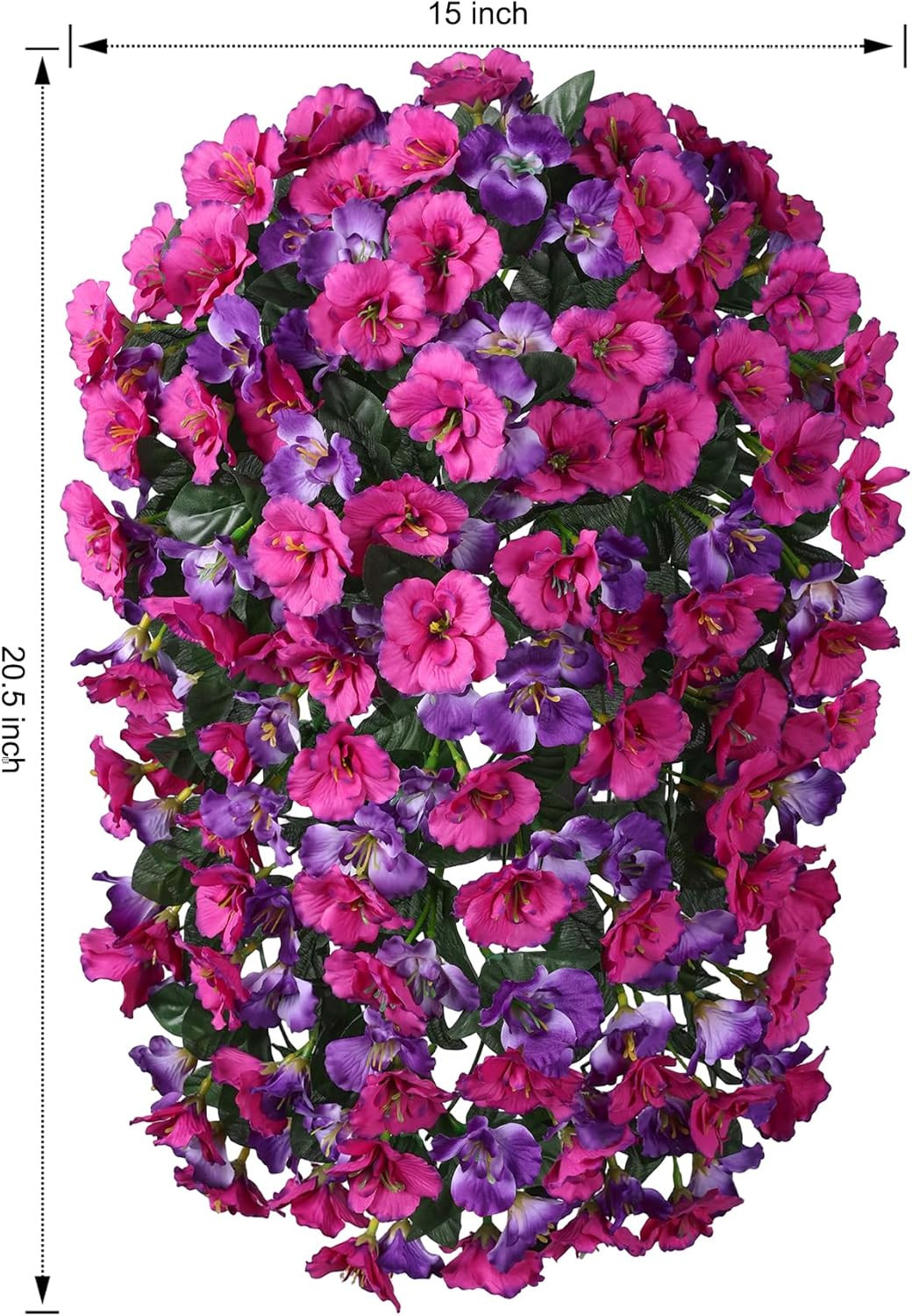 Fake Hibiscus Artificial Hanging Flowers Plants for Outdoors Decoration, 2Pcs Si