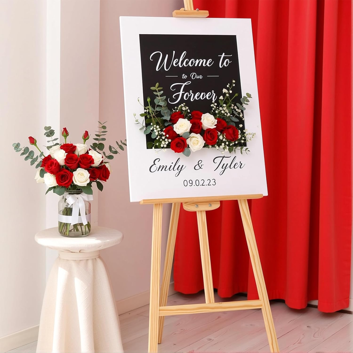 12 Pcs Red Roses Artificial Flowers, Real Touch Fake Velvet Flowers with Stems