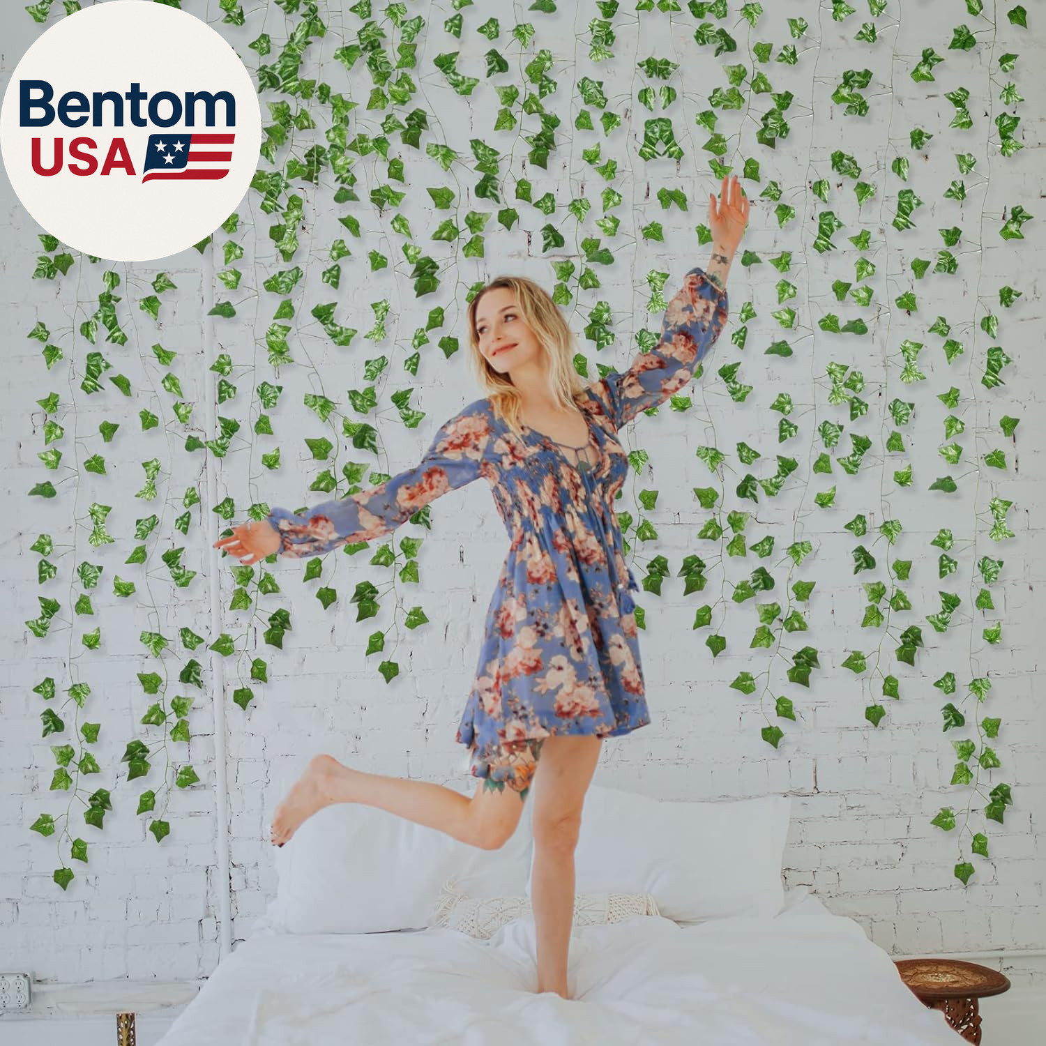 Fake Vines for Room Decor(12 Pack 84 Feet) Aesthetic Artificial Plant Ivy Leaves