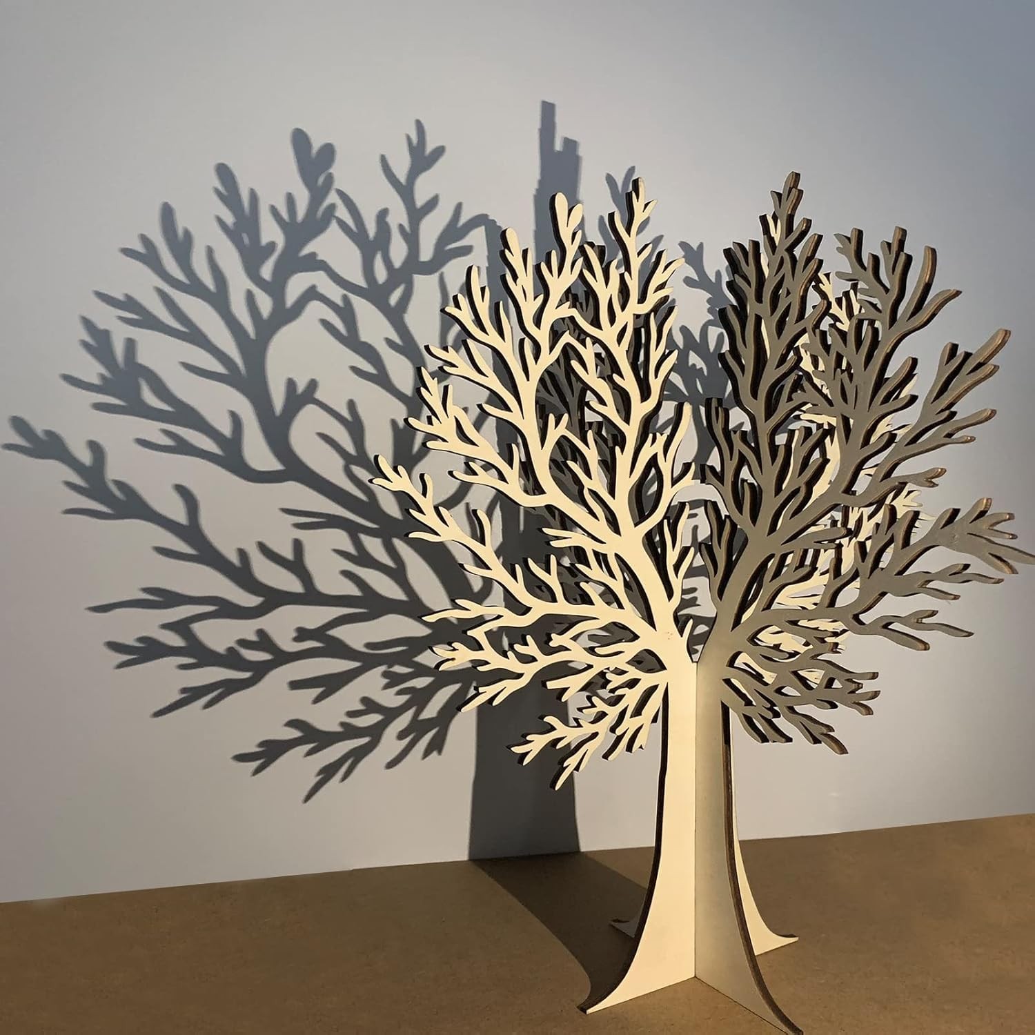 Wood Tree Crafts 3D Tree of Life Sign Ornament Natural Wood Artificial Table Tre