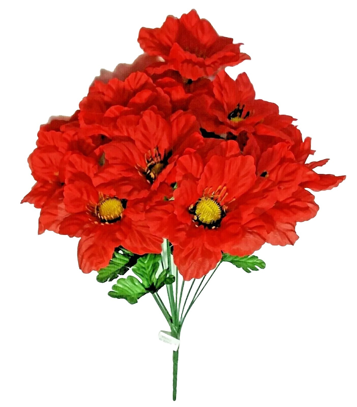 Red 12-Lotus Lily 20″ Bush New Artificial Silk Flower Home General Decor BP2111