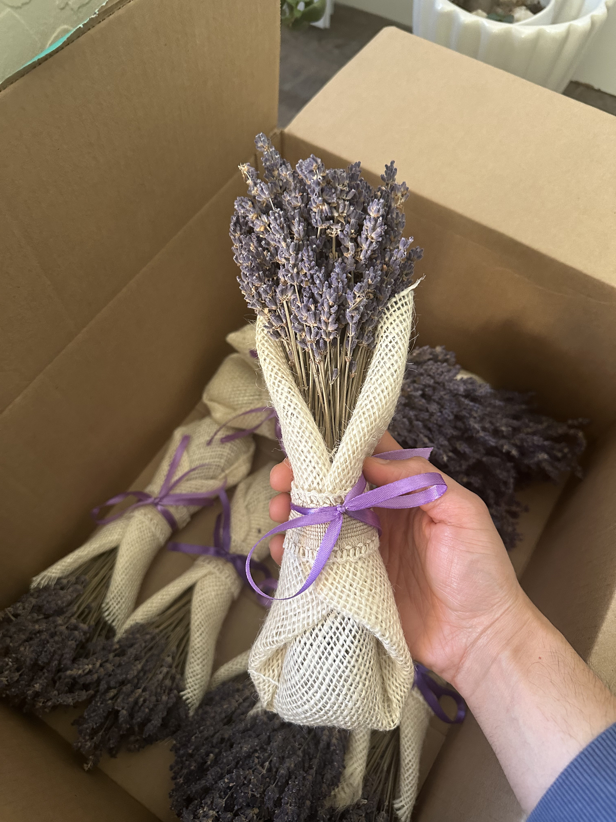 1 Bunch Dried Lavender Flower Bouquet Gift Certified Organic Farm CA