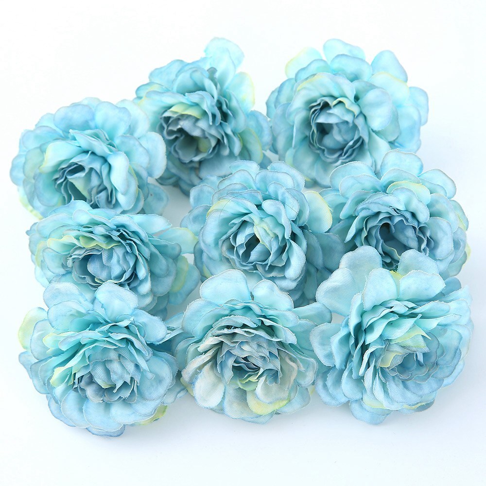 10PCS Flower Heads Artificial DIY Fake Floral Craft Wedding Floral Rose Ornamnet