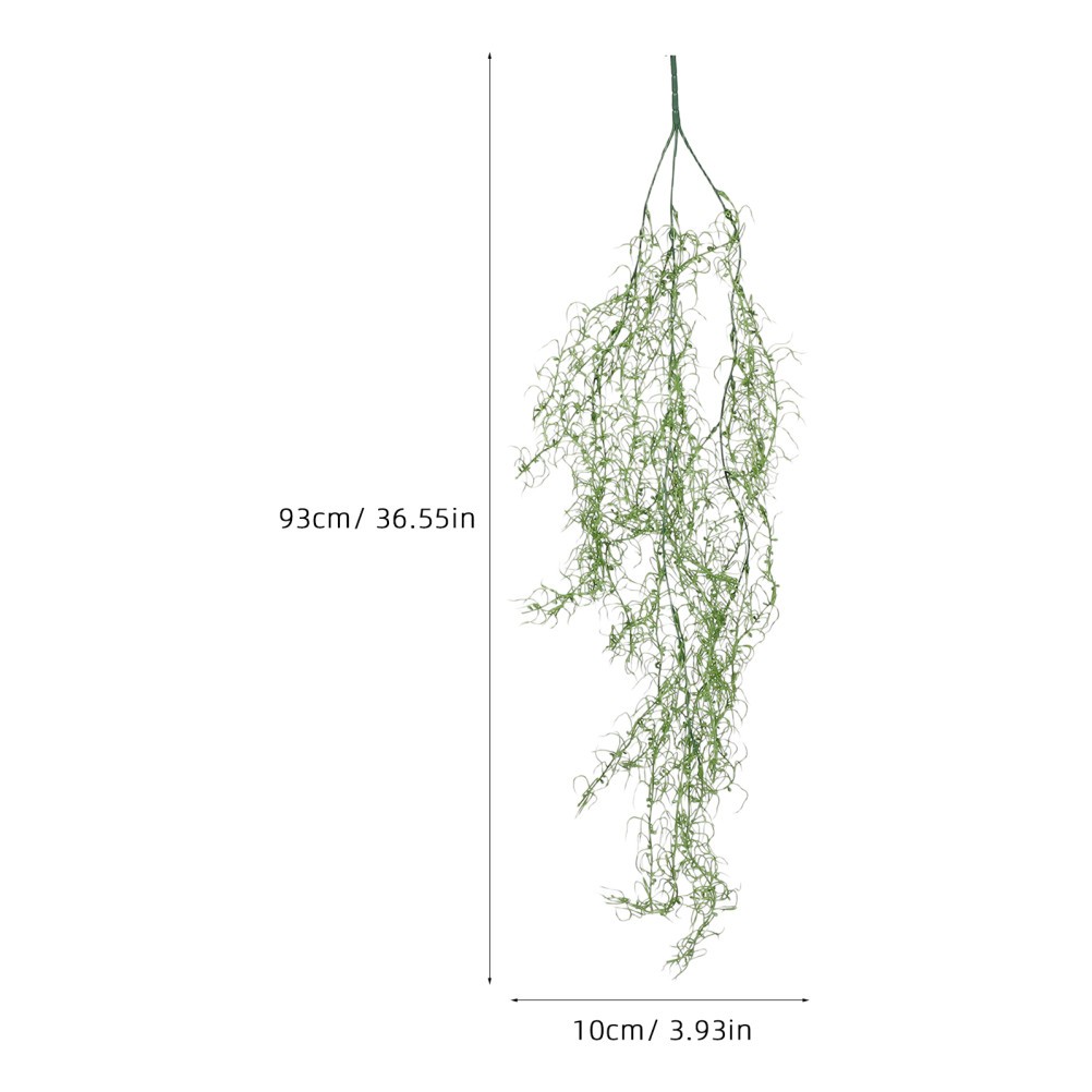 6Pcs Reusable Artificial Hanging Moss Vines Green Plastic Faux Moss Decor