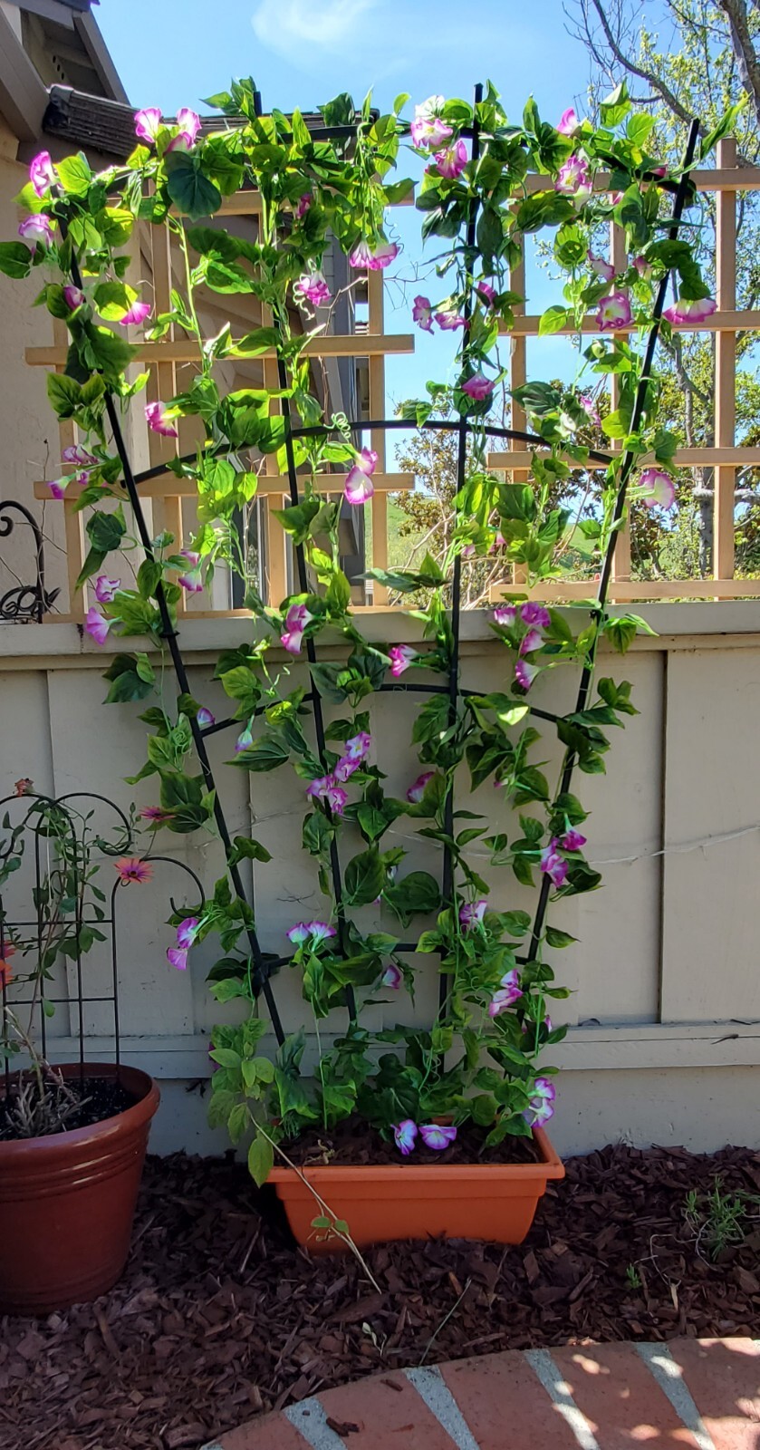 GTIDEA Artificial Vines, 2pcs 15Feet Morning Glory Hanging Plants Silk Garland
