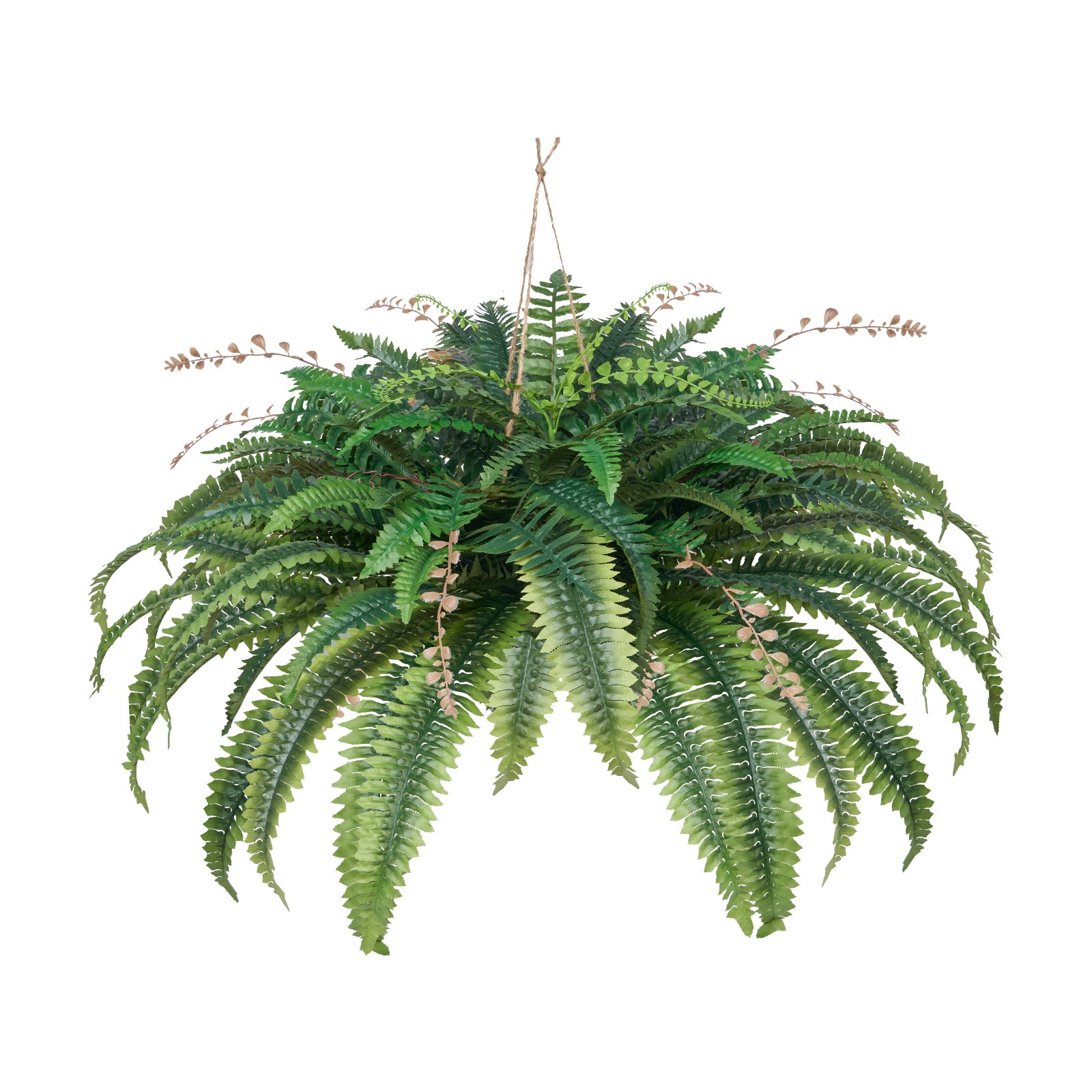 Uimoso 2″ Artificial Boston Fern Plant Bush Plant Wall Hanging in Pot Home Decor