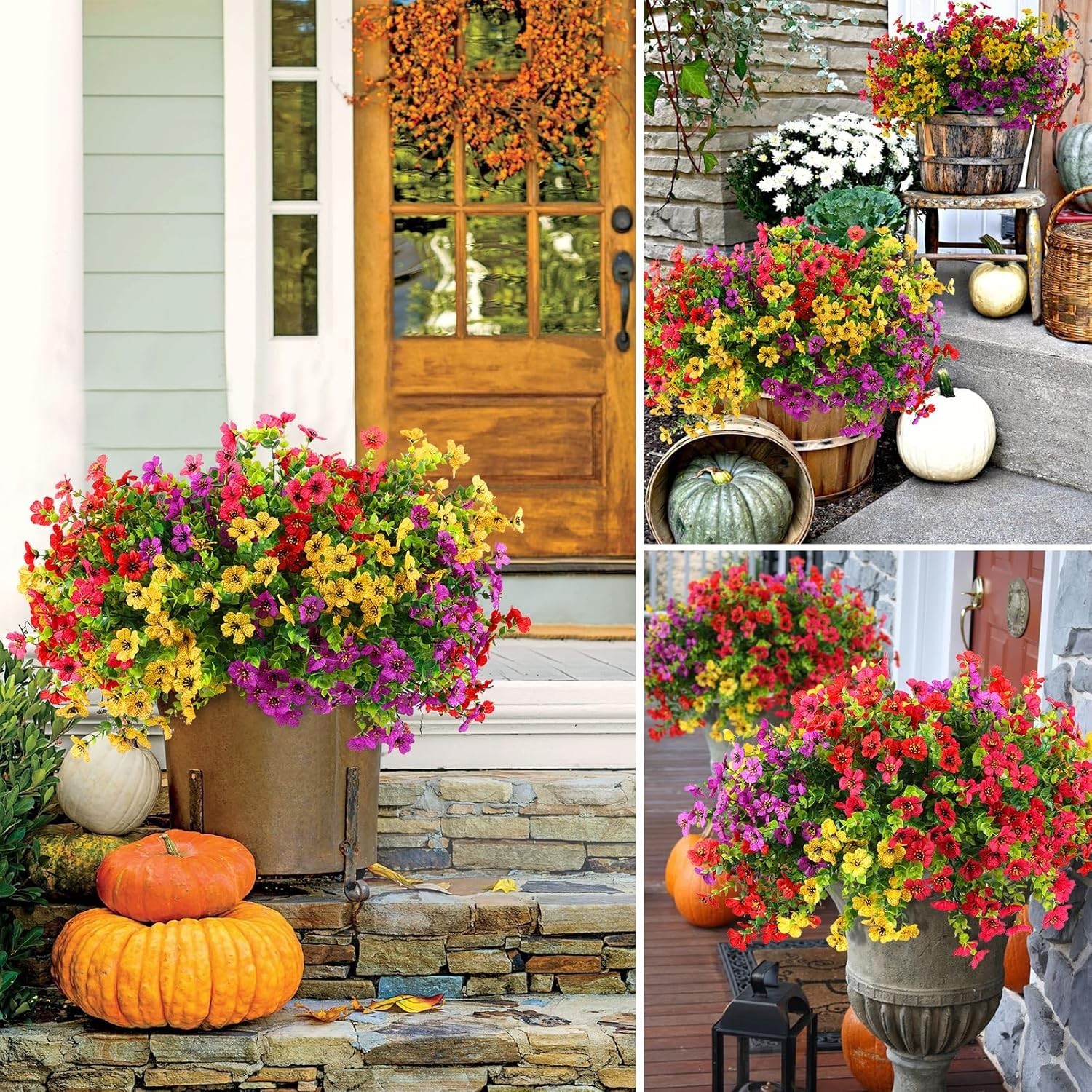 Realistic 18-Piece Daisy Flower Bouquet – Versatile Indoor and Outdoor Use