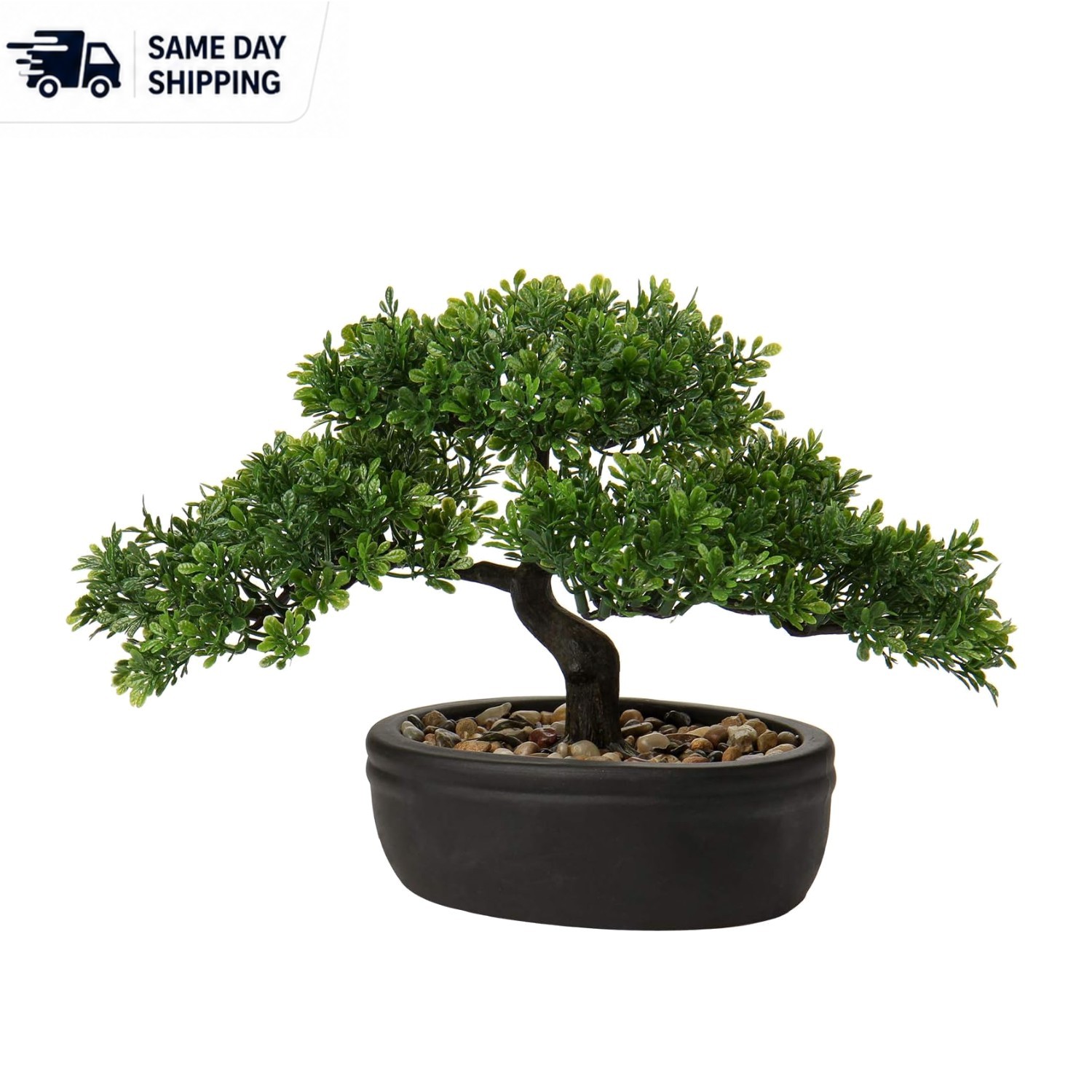 Charming Faux Juniper Bonsai Tree – 9” Indoor Décor with Pot for Harmony