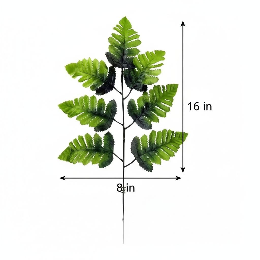 Artificial Fern Stems Greenery Bundle 10 Stems Faux Leather Fern Leaves Greenery